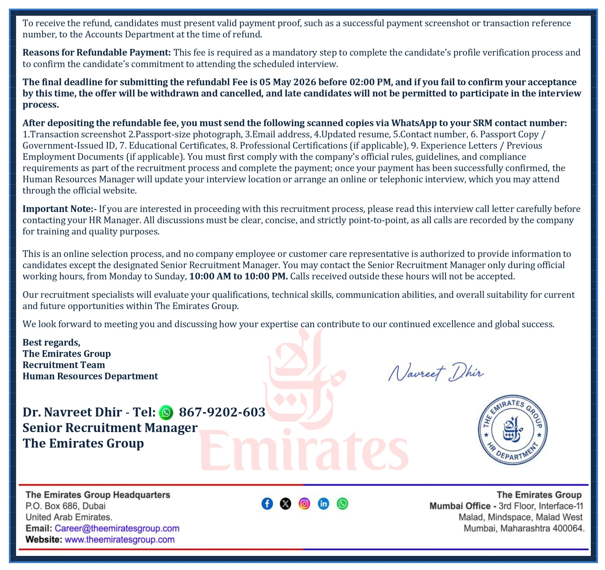 Interview Letter Page 3